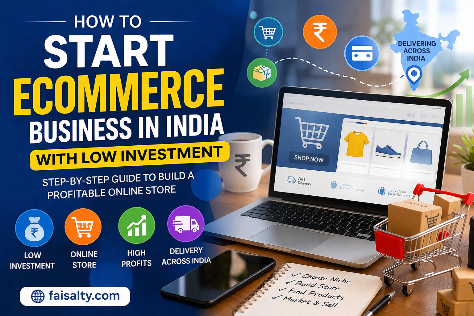 How to Start an Ecommerce Business with Low Investment in India