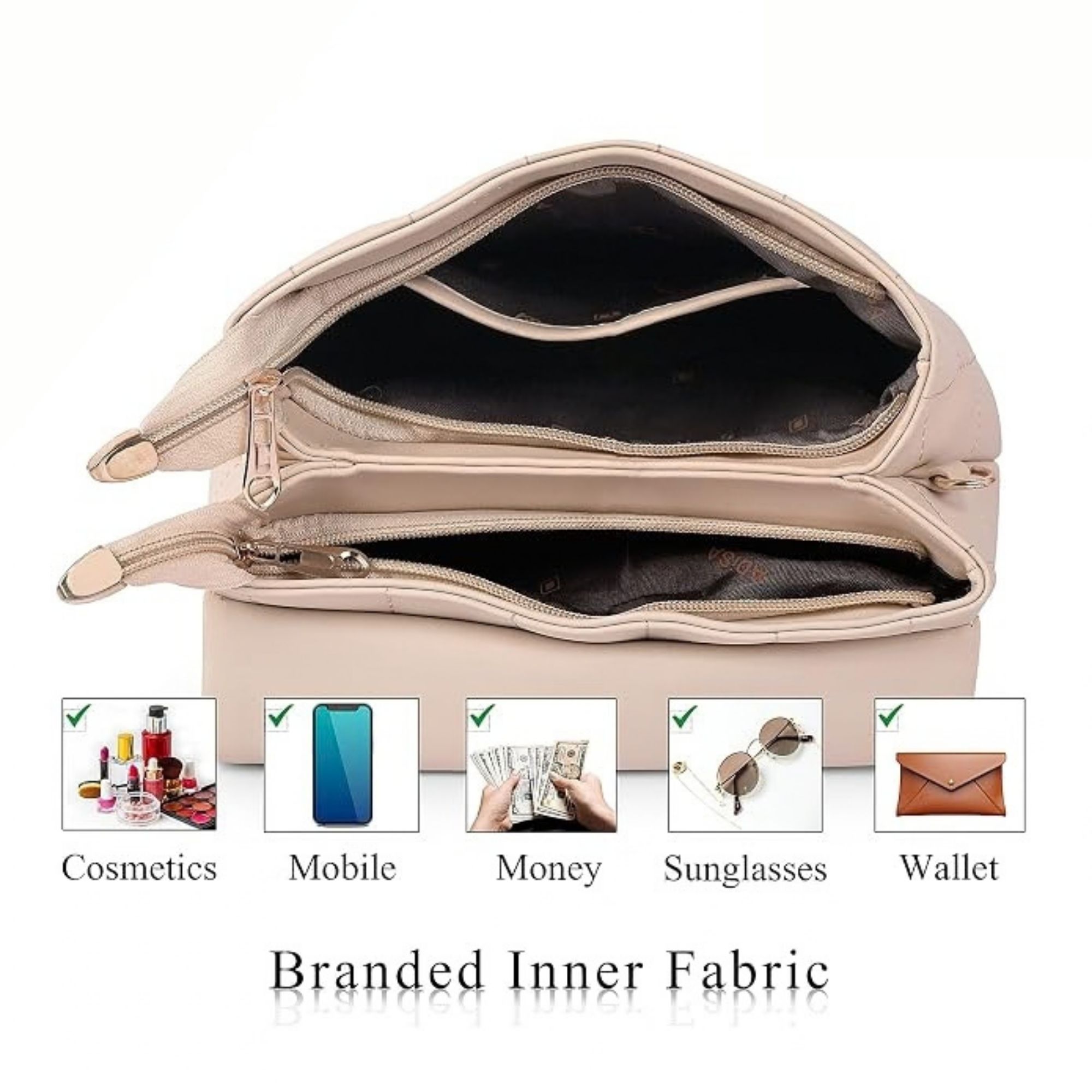 Women's Girls Quilted Cross Body Sling Bag
