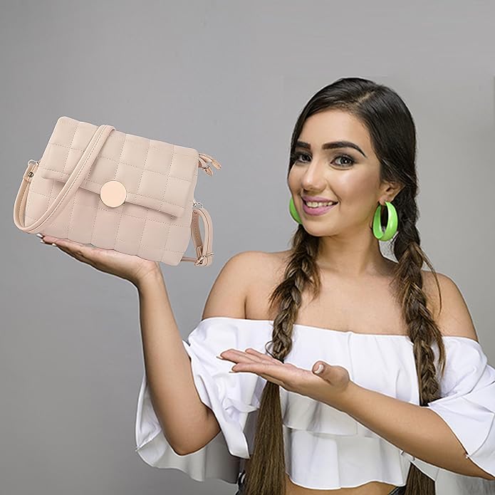 Women's Girls Quilted Cross Body Sling Bag